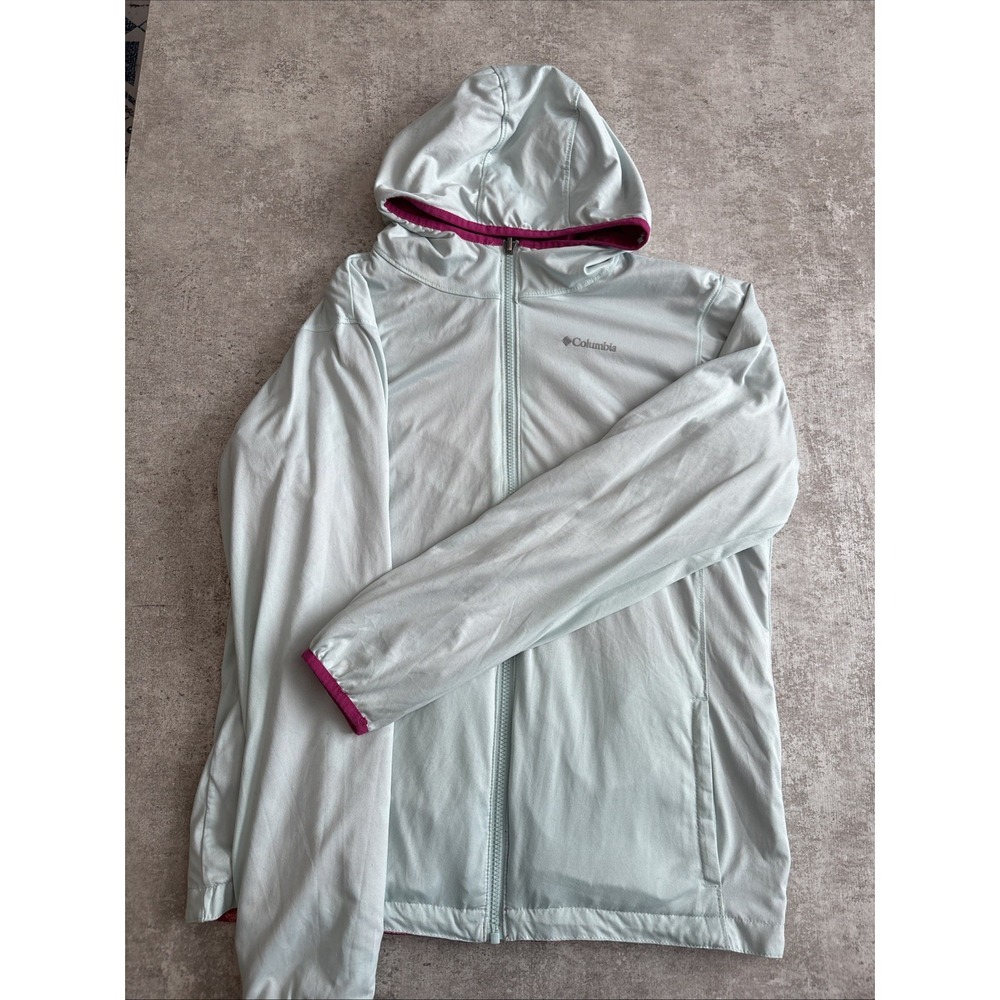 Columbia Reversible Youth/Big girl XL Windbreaker Jacket 2in1 - Picture 3 of 9